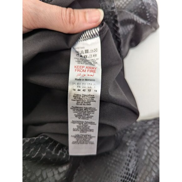 Pretty Little Thing Shape Women's Faux Snakeskin Print Body Con Maxi Dress Sz 12 - Picture 6 of 7